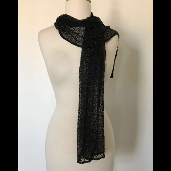 SPECTACULAR BEADED SCARF/WRAP - Picture 4 of 4